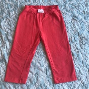 Girls salmon Hanna Anderson capris 7/8